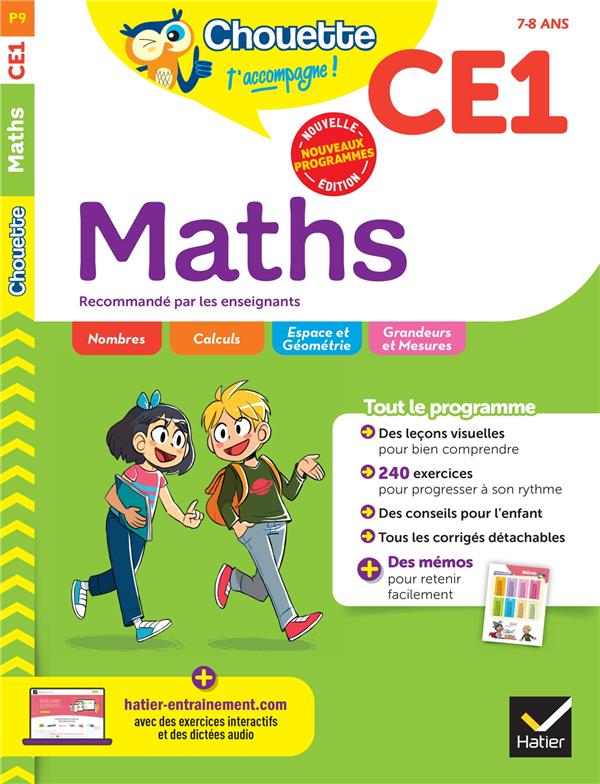 CHOUETTE - MATHS CE1 - CAHIER D'ENTRAINEMENT RECOMMANDE PAR LES ENSEIGNANTS