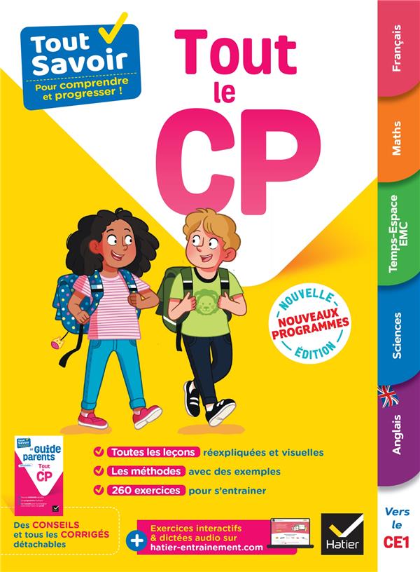 TOUT SAVOIR CP - TOUT-EN-UN - COURS, METHODES ET EXERCICES DANS TOUTES LES MATIERES