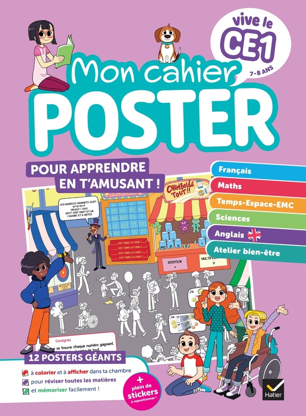 VIVE LE CE1 - MON CAHIER POSTER - TOUTES LES NOTIONS CLES DU PROGRAMME EN UN COUP D'OEIL !