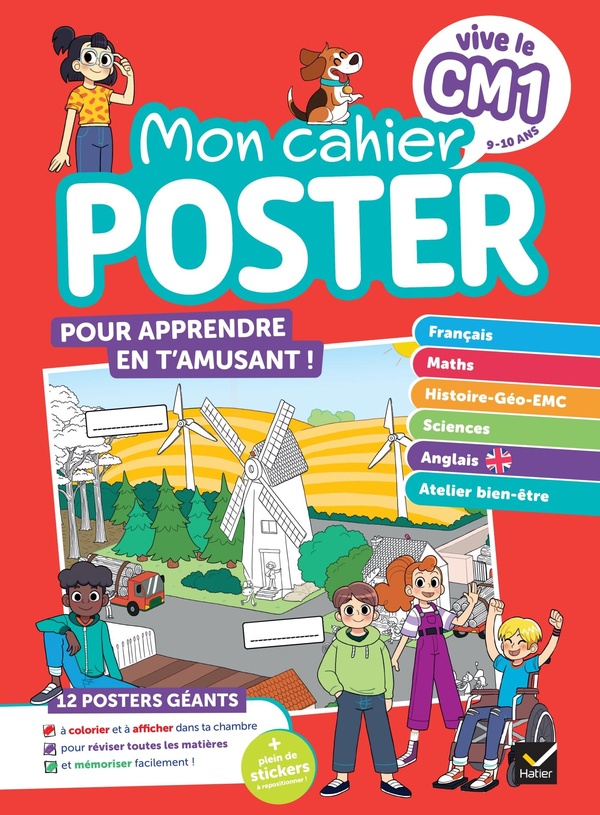 VIVE LE CM1 - MON CAHIER POSTER - TOUTES LES NOTIONS CLES DU PROGRAMME EN UN COUP D'OEIL !