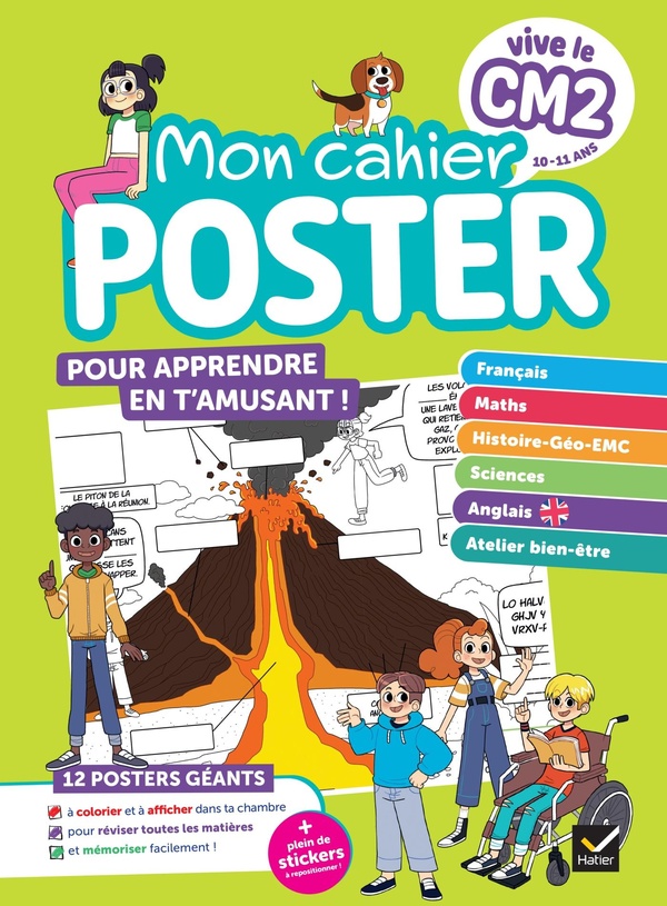 VIVE LE CM2 - MON CAHIER POSTER - TOUTES LES NOTIONS CLES DU PROGRAMME EN UN COUP D'OEIL !