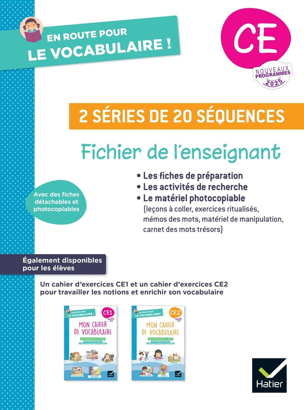 EN ROUTE POUR LE VOCABULAIRE ! CE - ED. 2025 - FICHIER DE L'ENSEIGNANT