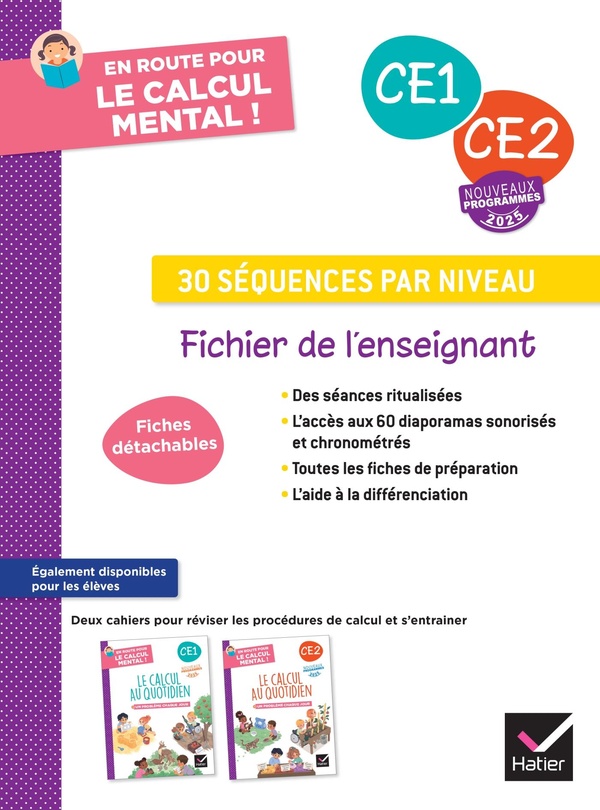 EN ROUTE POUR LE CALCUL MENTAL ! CE - ED. 2025 - FICHIER ENSEIGNANT