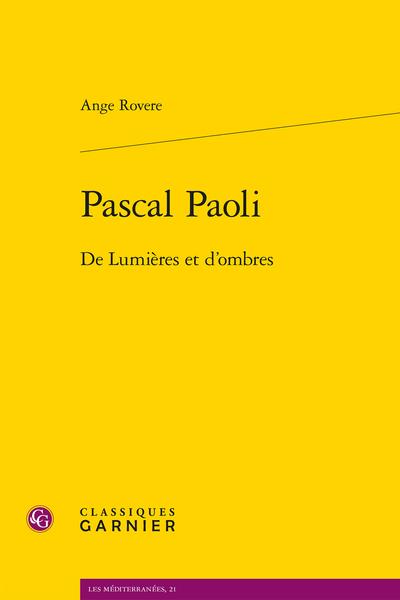 PASCAL PAOLI - DE LUMIERES ET D'OMBRES