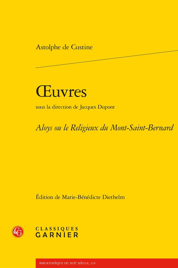 OEUVRES - ALOYS OU LE RELIGIEUX DU MONT-SAINT-BERNARD