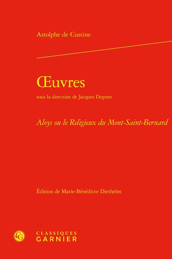 OEUVRES - ALOYS OU LE RELIGIEUX DU MONT-SAINT-BERNARD