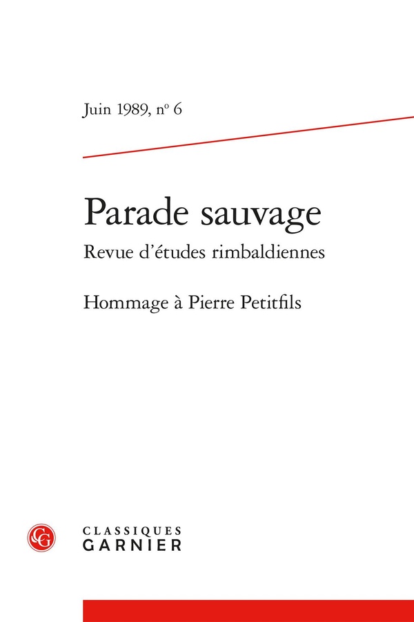 PARADE SAUVAGE - JUIN 1989, N  6 - HOMMAGE A PIERRE PETITFILS