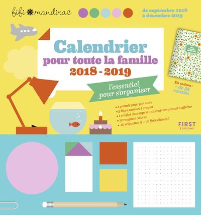 CALENDRIER POUR TOUTE LA FAMILLE 2018/2019