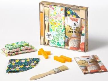 COFFRET FAIRE SES EMBALLAGES BEE WRAP - LES RECETTES MAISON DU ZERO DECHET