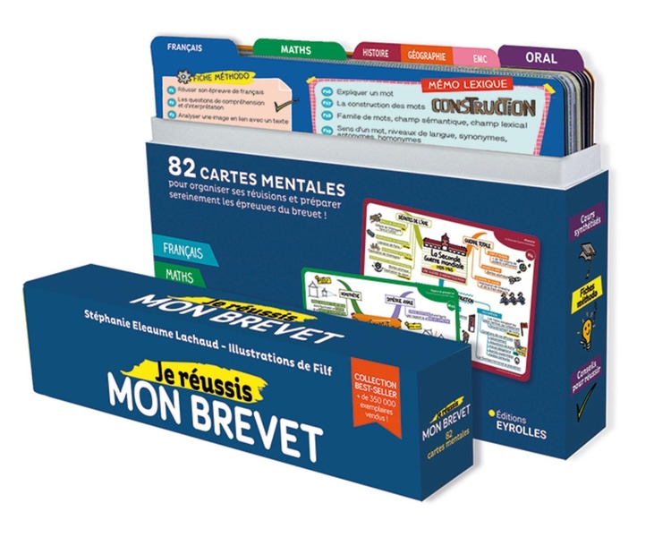 JE REUSSIS MON BREVET - 82 CARTES MENTALES POUR ORGANISER SES REVISIONS ET PREPARER SEREINEMENT LES