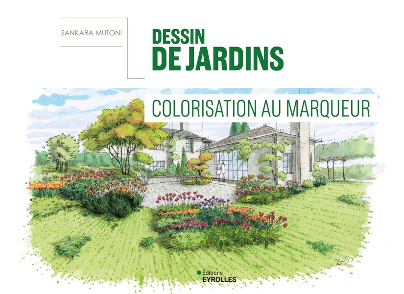 DESSIN DE JARDINS - COLORISATION AU MARQUEUR