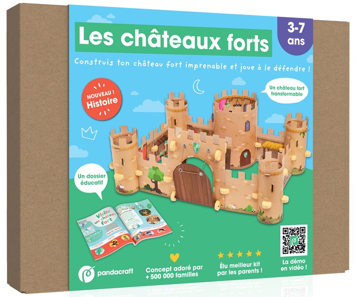 LES CHATEAUX FORTS - KIT LUDO-EDUCATIF 3-7 ANS - CONSTRUIS TON CHATEAU FORT ET JOUE !