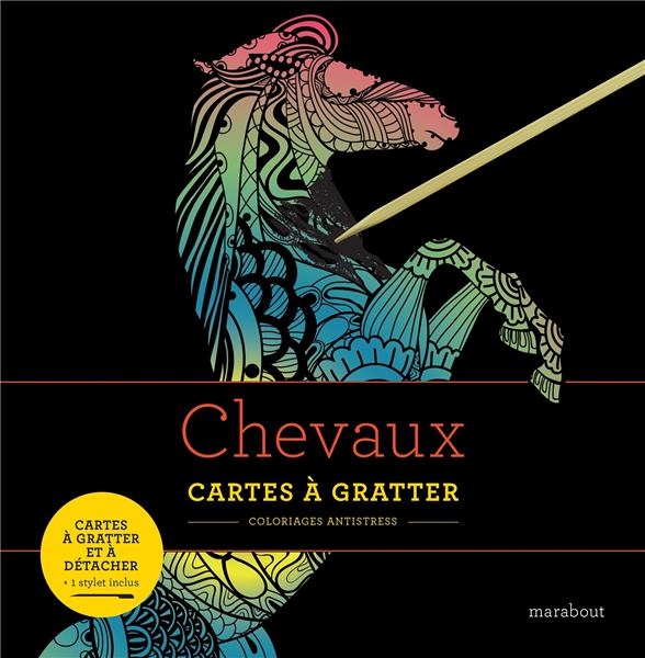 LIVRE A GRATTER  CHEVAUX