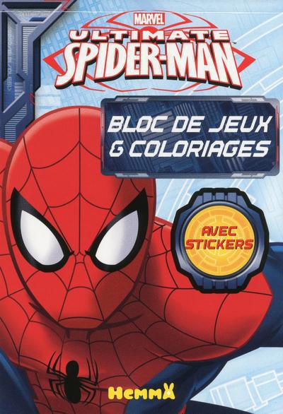 MARVEL ULTIMATE SPIDER-MAN BLOC DE JEUX ET COLORIAGES AVEC STICKERS