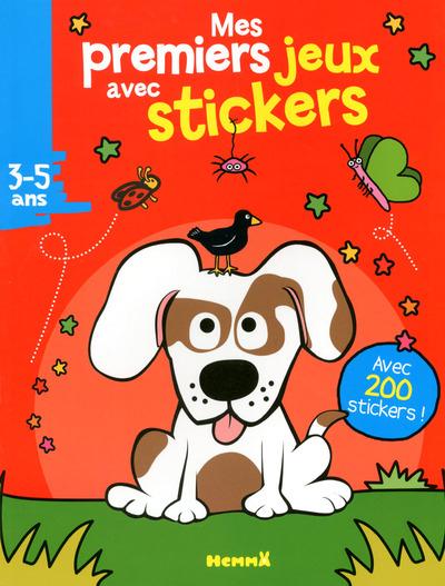 MES PREMIERS JEUX AVEC STICKERS 3-5 ANS (FOND ROUGE)