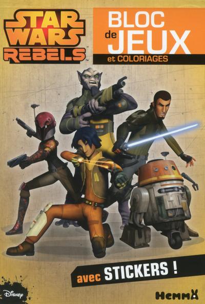 DISNEY STAR WARS REBELS BLOC DE JEUX ET COLORIAGES AVEC STICKERS