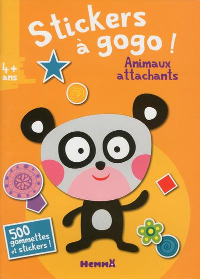 STICKERS A GOGO ! ANIMAUX ATTACHANTS (FOND ORANGE)