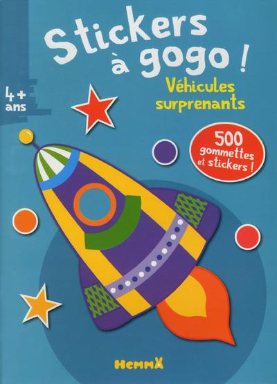 STICKERS A GOGO ! VEHICULES SURPRENANTS (FOND BLEU CLAIR)