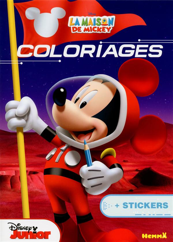 LA MAISON DE MICKEY COLORIAGE + STICKERS (DRAPEAU)