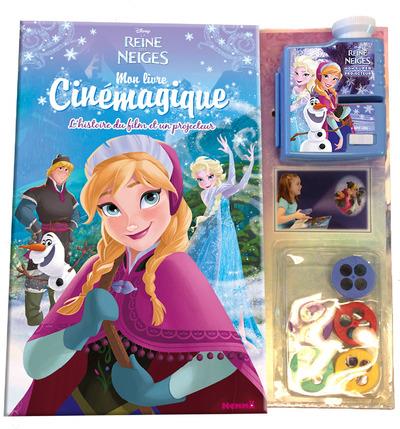 DISNEY LA REINE DES NEIGES MON LIVRE CINEMAGIQUE - L'HISTOIRE DU FILM ET UN PROJECTEUR