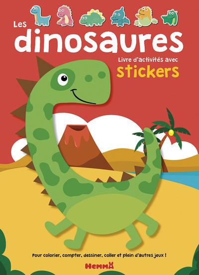 LES DINOSAURES LIVRE D'ACTIVITES AVEC STICKERS