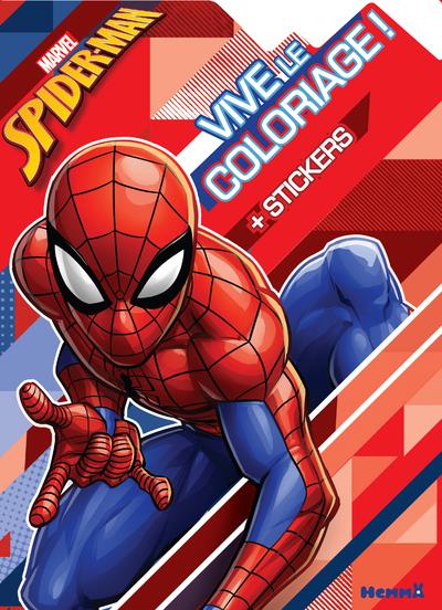 MARVEL SPIDER-MAN - VIVE LE COLORIAGE ! + STICKERS (FOND FORMES GEOMETRIQUES)