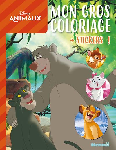 DISNEY ANIMAUX - MON GROS COLORIAGE + STICKERS ! (BALOO-BAGHEERA)