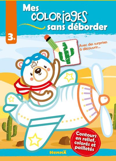 MES COLORIAGES SANS DEBORDER (OURS AVIATEUR)