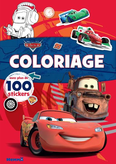 DISNEY PIXAR CARS - COLORIAGE AVEC PLUS DE 100 STICKERS (FLASH MCQUEEN ET MARTIN)