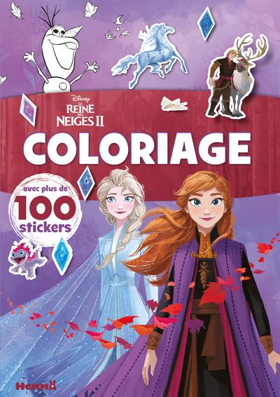 DISNEY LA REINE DES NEIGES 2 - COLORIAGE AVEC PLUS DE 100 STICKERS (ELSA ET ANNA)