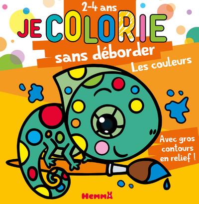 JE COLORIE SANS DEBORDER (2-4 ANS) - LES COULEURS - AVEC GROS CONTOURS EN RELIEF !