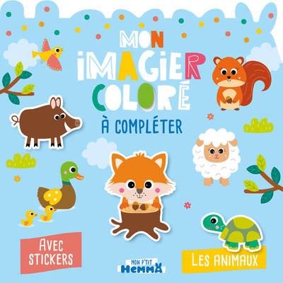 MON P'TIT HEMMA - MON IMAGIER COLORE A COMPLETER - LES ANIMAUX - AVEC STICKERS