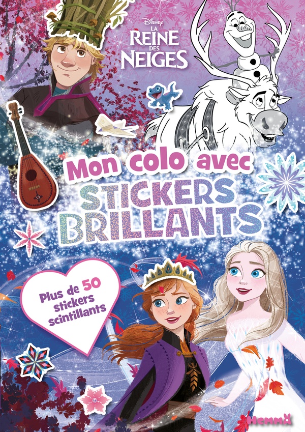 DISNEY LA REINE DES NEIGES - MON COLO AVEC STICKERS BRILLANTS (ANNA, ELSA, KRISTOFF ET SVEN) - PLUS