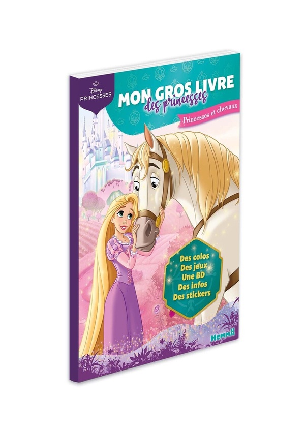 DISNEY PRINCESSES - MON GROS LIVRE DES PRINCESSES - PRINCESSES ET CHEVAUX - DES COLOS, DES JEUX, UNE