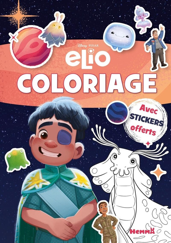 DISNEY PIXAR ELIO - COLORIAGE AVEC STICKERS - OFFERTS