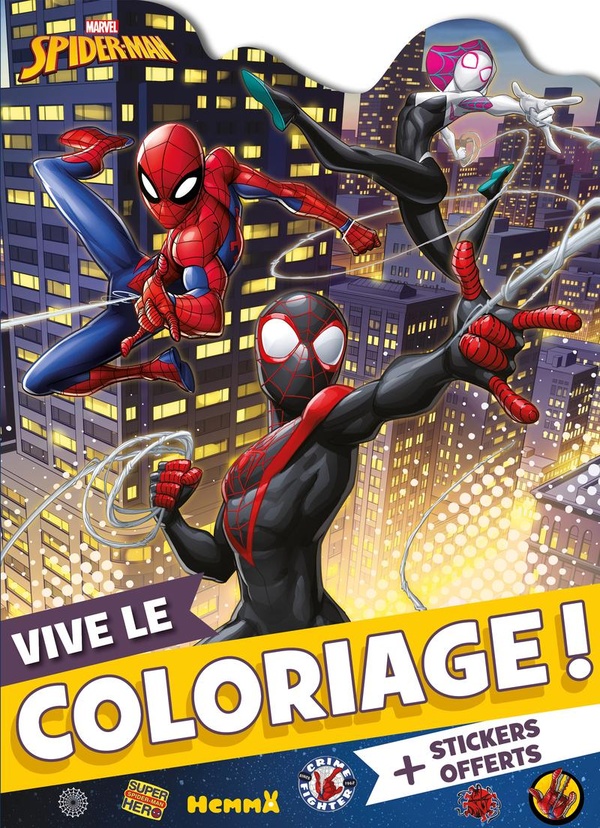 MARVEL SPIDER-MAN - VIVE LE COLORIAGE ! (SPIDER-MAN TEAM) - + STICKERS OFFERTS