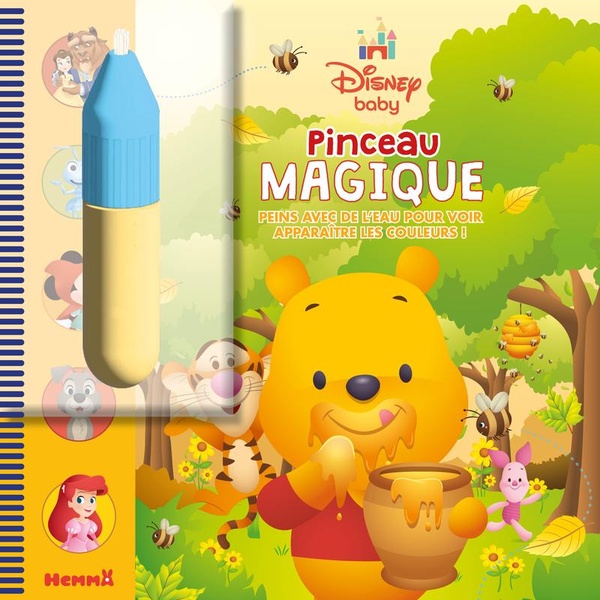 DISNEY BABY - PINCEAU MAGIQUE (WINNIE) - PEINS AVEC DE L'EAU POUR VOIR APPARAITRE LES COULEURS !