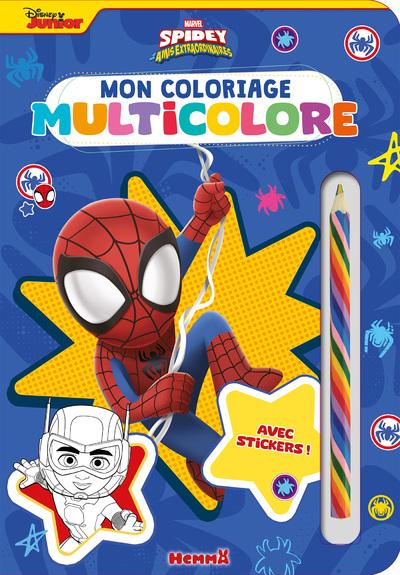 MARVEL SPIDEY ET SES AMIS EXTRAORDINAIRES - MON COLORIAGE MULTICOLORE - AVEC STICKERS !