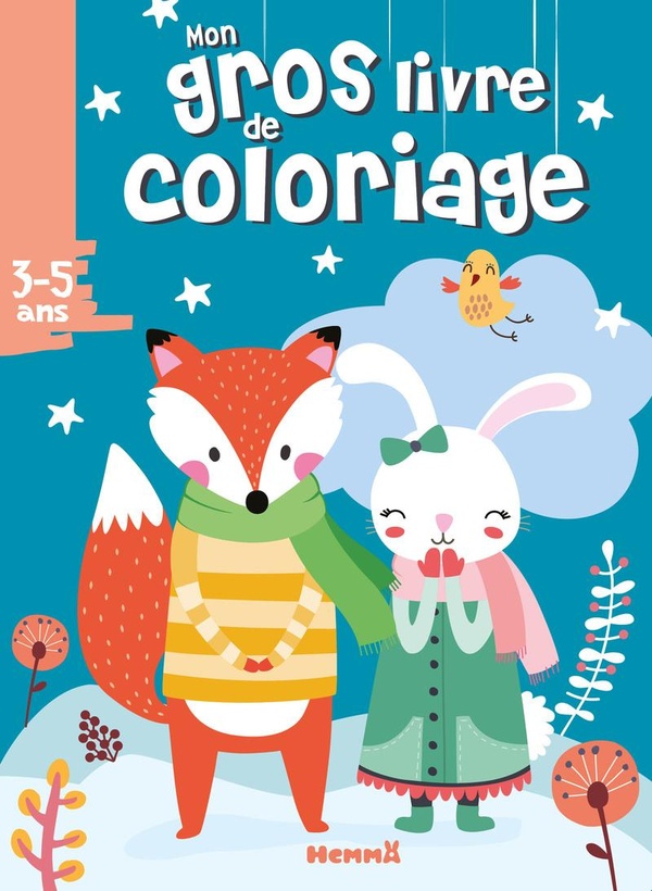 MON GROS LIVRE DE COLORIAGE (RENARD, LAPIN BLANC)