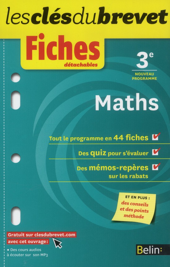 CLES DU BREVET FICHES MATHS 3E