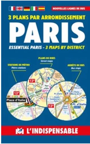 PARIS TRANSPORT 3 PLANS PAR ARRONDISSEMENT - NOUVELLES LIGNES DE BUS