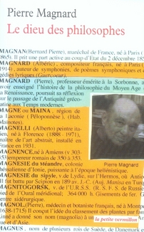 LE DIEU DES PHILOSOPHES