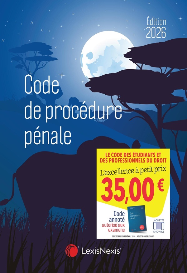 CODE DE PROCEDURE PENALE 2026 - JAQUETTE BLUE ELEPHANT