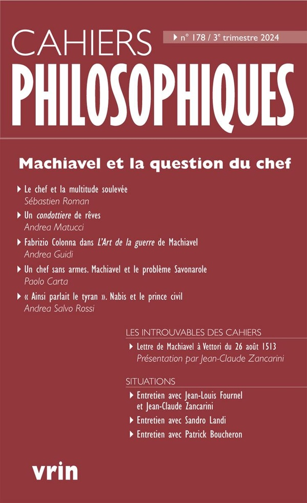 MACHIAVEL ET LA QUESTION DU CHEF