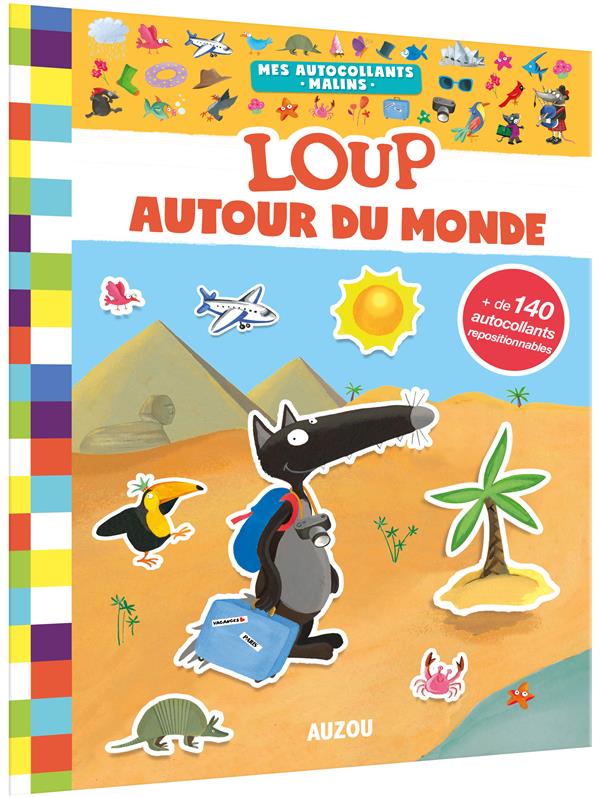 MES AUTOCOLLANTS MALIN - LOUP AUTOUR DU MONDE