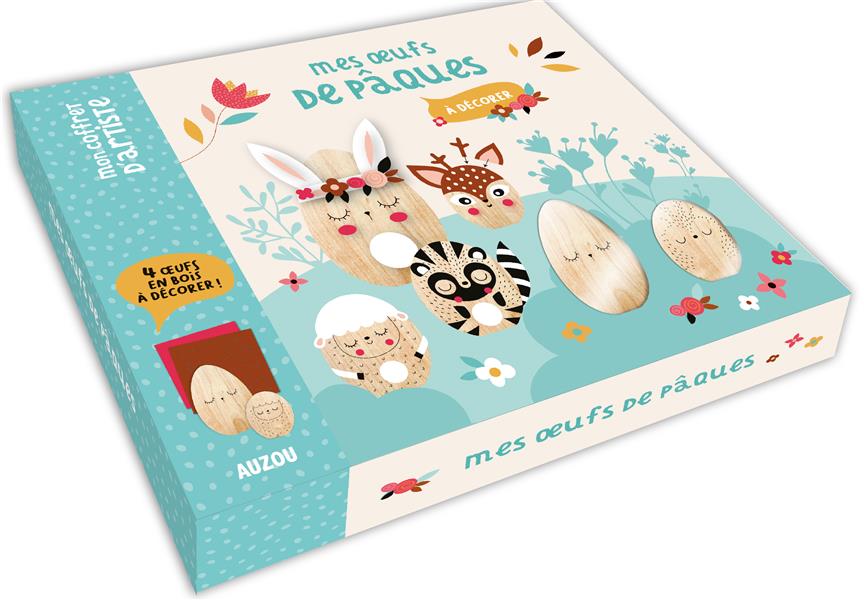 MON COFFRET D'ARTISTE - MES JOLIS OEUFS EN BOIS - A DECORER - JOUET