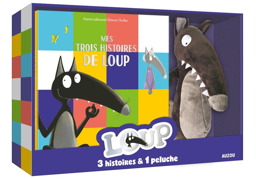 COFFRET LOUP 3 HISTOIRES & 1 PELUCHE