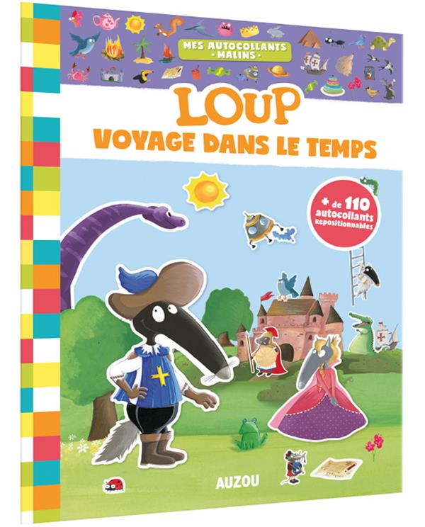 MES AUTOCOLLANTS MALINS - LOUP VOYAGE DANS LE TEMPS