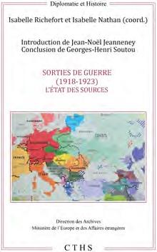 SORTIES DE GUERRE (1918-1923) - L'ETAT DES SOURCES
