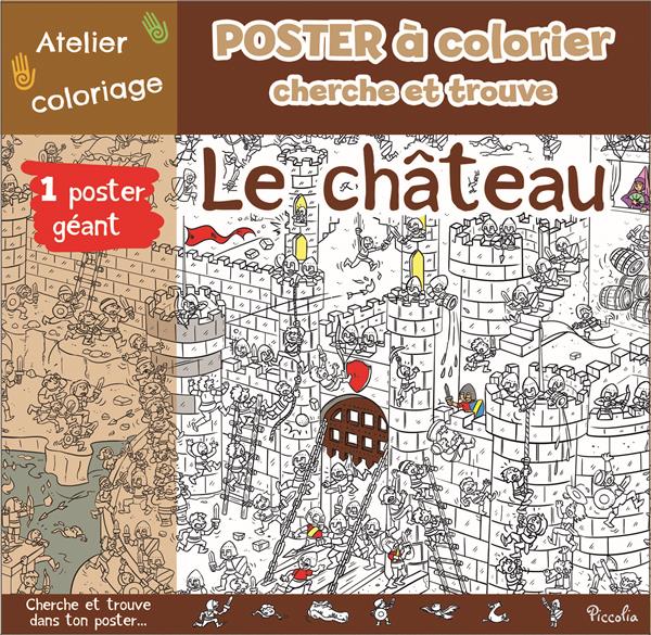 POSTER A COLORIER CHERCHE ET TROUVE : LE CHATEAU